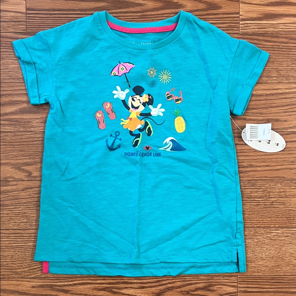 NWT Disney Cruise Line Kids Minnie Shirt - Teal - size S